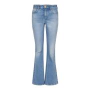 Balmain Utställda denim jeans Blue, Dam