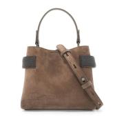 Brunello Cucinelli Broderad Monili Mockaväska Brown, Dam