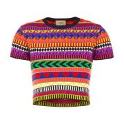Akep Casual Bomull T-shirt Multicolor, Dam