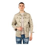 Xagon Man Stilig Jacka med Flera Fickor Beige, Herr