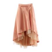 Pinko Orange Kjol 100% Polyester Kvinnor Pink, Dam