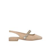 ALMA EN PENA Platta skor med strass Beige, Dam