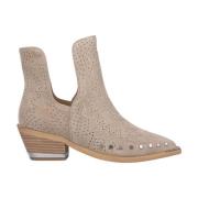 Alma EN Pena Studded Ankelboot med Sidoslits Brown, Dam