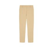 Max Mara Weekend Slim Fit Bomullsbyxor Beige Beige, Dam