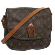 Louis Vuitton Vintage Pre-owned Canvas axelremsvskor Brown, Dam