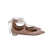 Aquazzura Pre-owned Pre-owned Laeder lgskor Beige, Dam