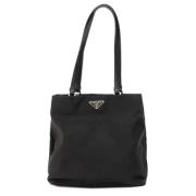 Prada Vintage Pre-owned Tyg totevskor Black, Dam