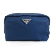 Prada Vintage Pre-owned Nylon kuvertvskor Blue, Dam