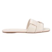 Estro Kvinnors Ljus Beige Patch Läder Slide Sandaler Er00115228 Beige,...