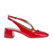 A. Bocca Röd Vernice Sling Back Kärlek Red, Dam