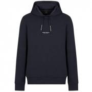 Armani Exchange Blå Hoodie med tryck - Milano New York Blue, Herr