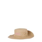 Ganni Safari Stil Bomullshatt Beige, Dam