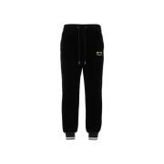 MCM Mjuka Svarta Chenille Joggers Black, Herr