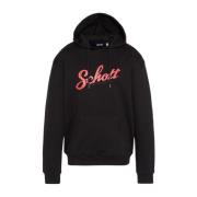 Schott NYC Spencer Huvtröja Black, Herr