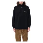 Comme des Garçons Svart Half-Zip Logo Sweatshirt Stickat Black, Herr