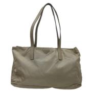 Prada Vintage Pre-owned Tyg totevskor Green, Dam