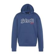 Schott NYC Ikonisk Sidney Hoodie - Blå Blue, Herr