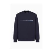 Emporio Armani Stiliga Sweatshirts Hoodies Kollektion Blue, Herr