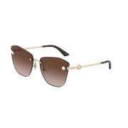 Jimmy Choo Guld Brun Gradient Solglasögon Jc4004Hb Yellow, Unisex