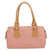 Burberry Vintage Pre-owned Canvas handvskor Pink, Dam