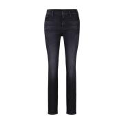 Mother Slim Fit High-Waist Jeans Looker Blue, Dam