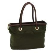 Prada Vintage Pre-owned Nylon totevskor Green, Dam