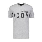 Dsquared2 Regular Fit Grå T-shirt Gray, Herr