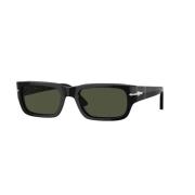 Persol Stiliga Gröna Lins Solglasögon Black, Herr