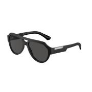 Dolce & Gabbana Svart Spegel Grå Solglasögon Black, Unisex