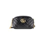 Gucci Vintage Pre-owned Laeder crossbodyvskor Black, Dam