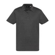 Schott NYC Bomull Jersey Polo - Peter Gray, Herr