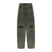 MM6 Maison Margiela Vida Jeans med vida ben Black, Dam