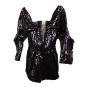 Balmain Pre-owned Pre-owned Polyester klnningar Black, Dam