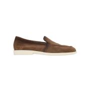 Santoni Brun Malibu Läder Loafers Brown, Herr