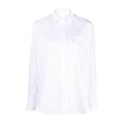 Victoria Beckham Vit Poplin Logoskjorta White, Dam