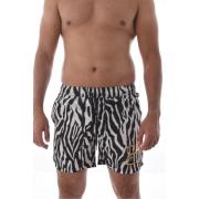 Cavalli Class Djurtryck Badshorts Black, Herr