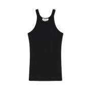 Sportmax Ribbad Jersey Tanktop Black, Dam