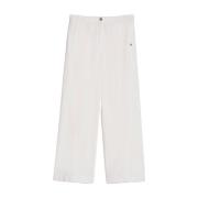 Pennyblack Vita Palazzo Byxor Bomull Stretch White, Dam