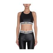 Msgm Activewear Top Black, Dam