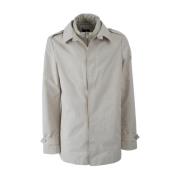 YES ZEE Beige Trench Coat med Avtagbar Väst Beige, Herr