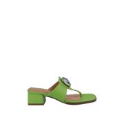 Noa Harmon Hjärtdekorerad Grön Sandal Mamma Green, Dam