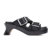 Loewe Svart Heel Slide 90 Black, Dam