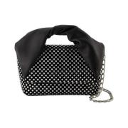 JW Anderson Crystal Twister Hobo Väska - Svart Läder Black, Unisex