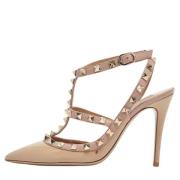 Valentino Vintage Pre-owned Laeder klackskor Beige, Dam