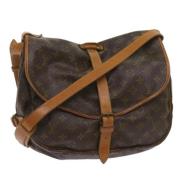 Louis Vuitton Vintage Pre-owned Canvas axelremsvskor Brown, Dam