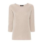 Fabiana Filippi Beige Stickad Tröja Dammode Beige, Dam