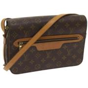 Louis Vuitton Vintage Pre-owned Canvas axelremsvskor Brown, Dam