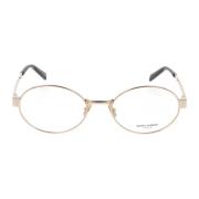 Saint Laurent Runda metallbågar glasögon Yellow, Unisex