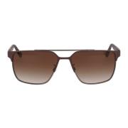 Emporio Armani Fyrkantiga Metall Solglasögon Brown, Unisex