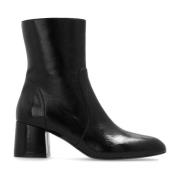 Stuart Weitzman Lackläder ankelboots Flareblock Black, Dam